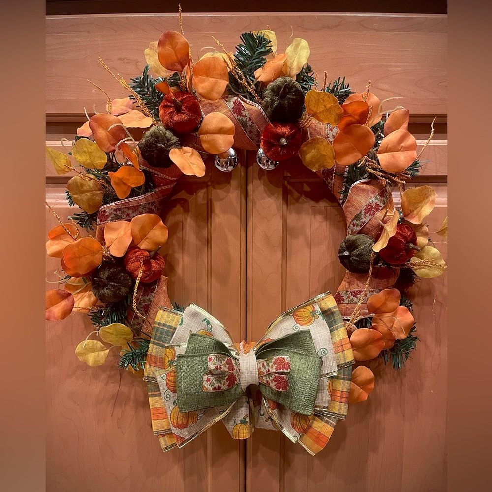Fall Wreath Door Decor Homemade